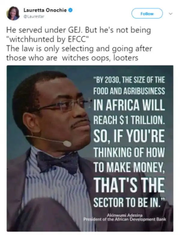 "The law is only selecting and going after those who are witches, looters" - Lauretta Onochie
